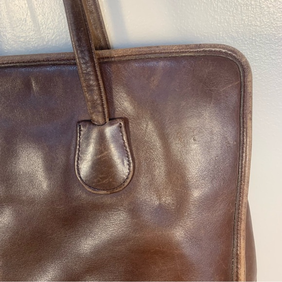 Coach VTG Rare Leather Large Shoulder Tote Bag 7303 USA - Picture 5 of 14